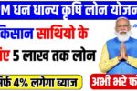PM Dhan Dhanya Kirshi Loan Scheme